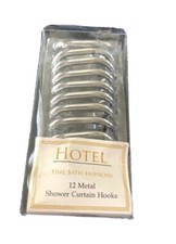 12 Metal Shower Curtain Hooks Hotel Fine Bath Fashions Bathroom