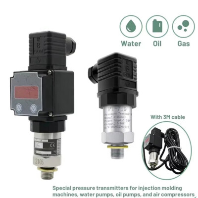  IP65 Pressure Sensor Transducer Sender 0-10V DC 4-20mA For Oil Fuel Air Water