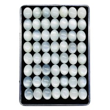 50 Pcs Natural Sri Lankan Moonstone 9x7mm Oval Top Quality Loose Gemstones Lot