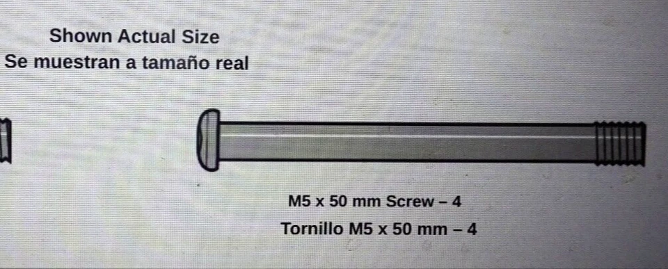 Fisher Price X7046 Balancín (M5 X 50mm) Cabeza Phillips Tornillo Repuesto Foto 3 de 4