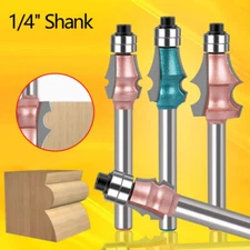 1/4" Shank Handrail Router Bit Milling Cutter Carbon Steel Line Molding For Wood
