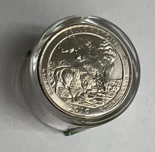 2010 Yellowstone NP ATB Quarters - 12 BU Coins in Sealed Danbury Mint Roll