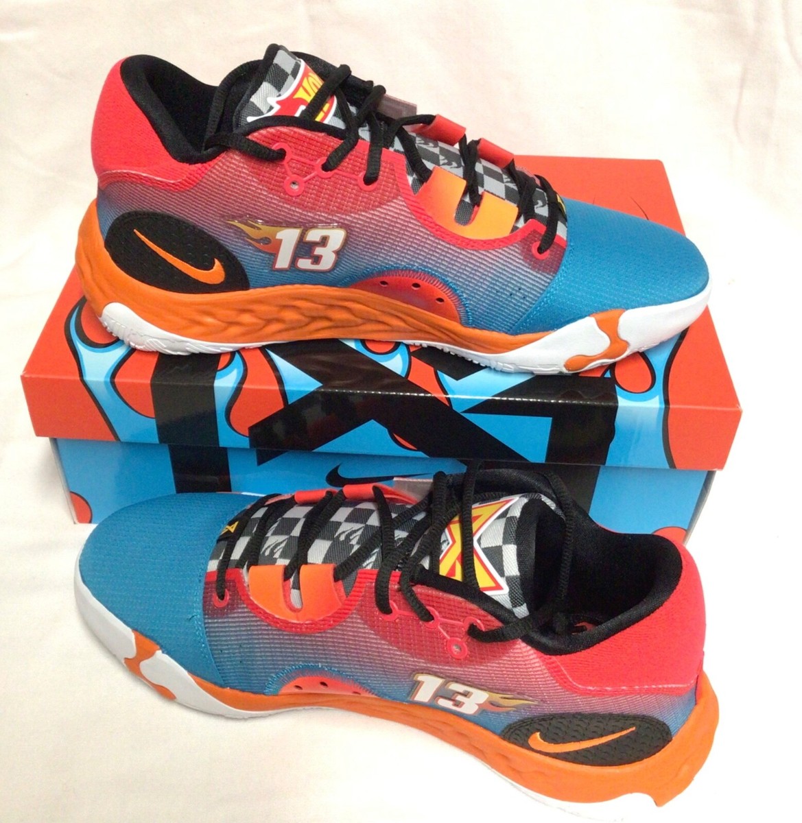 Size 13 - Nike PG 6 x Hot Wheels Blue/Orange/Red 2022 for sale