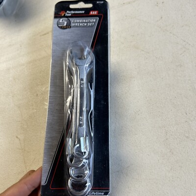 Performance Tool SAE 5 Piece combination wrench set