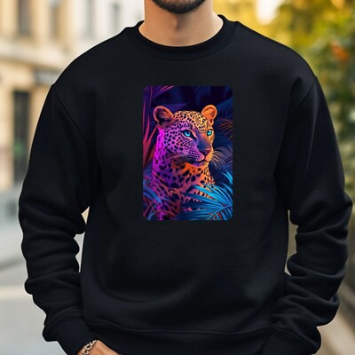 Neon Leopard Sweatshirt Kuschelig und Perfekt für jeden Anlass S bis 4XL
