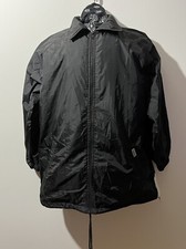 Chaqueta cortavientos vintage Solo Semore para hombre XL negra Coach cortavientos forrada de nailon años 90