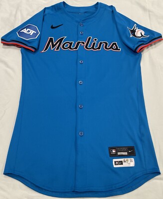 Authentic MIAMI MARLINS FORREST WALL #16 2024 Team ISSUED Nike JERSEY 42T
