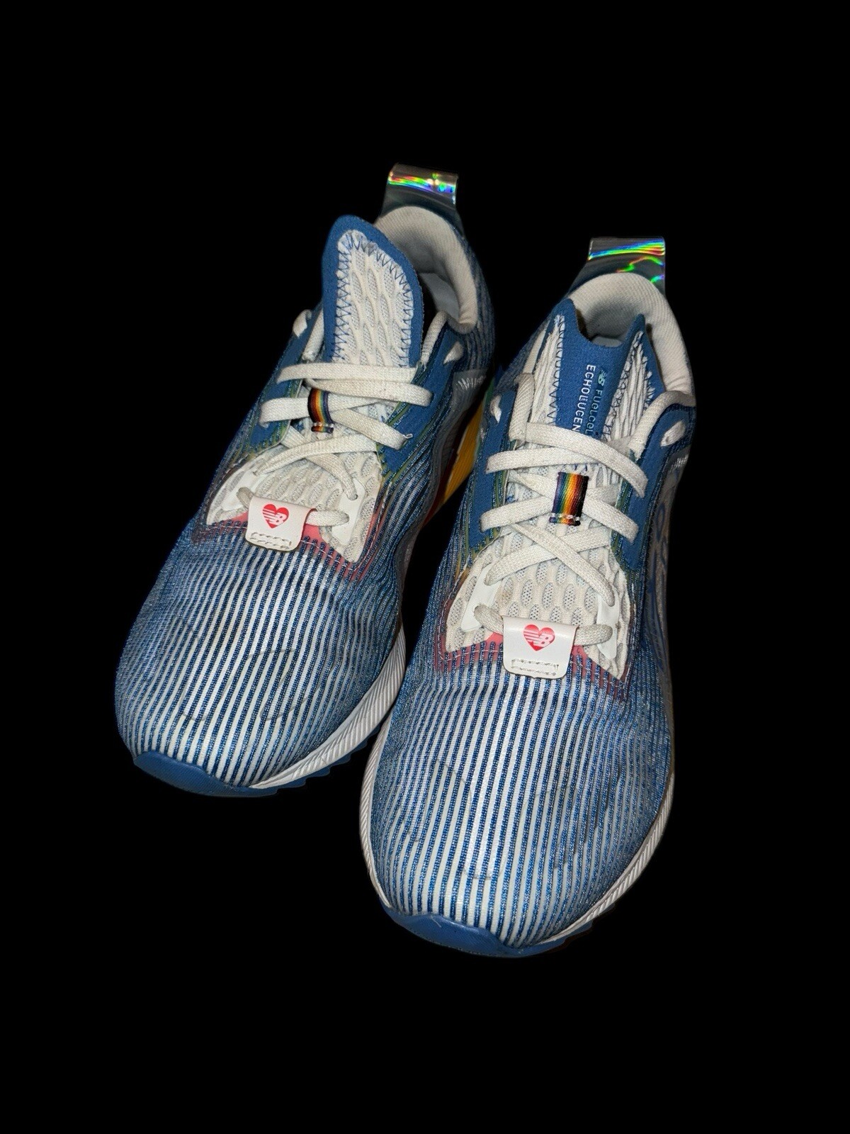 SAOLA Scarpa da corsa New Balance donna 8 5D Pride Flag Fuelcell ecolucente blu stringata