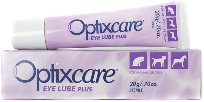 OptixCare Pet Eye Lube Plus + Hyaluron 20 g für Hunde, Katzen und Pferde