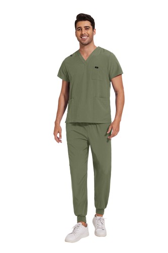 Unisex Jogger Scrub Set - Breathable Stretch Medical Uniform for Nurses Doctors - Picture 62 of 113