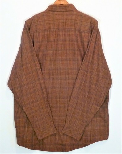 Geoffrey Beene Mens Large 16-16.5 Burgundy Rust Brown Long Sleeve Pocket Shirt - Picture 4 of 4