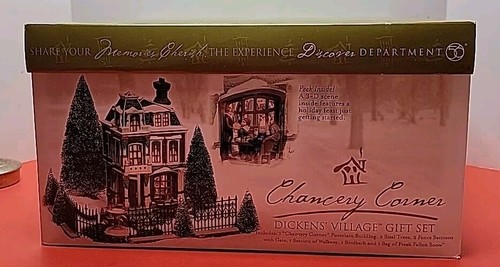 Reparto 56 Angolo Cancelleria Dickens Villaggio Set Regalo, Scena 3D. - Foto 2 di 11