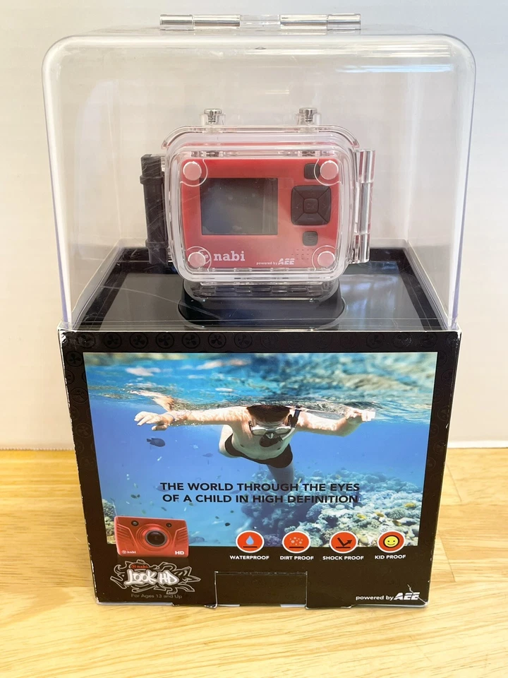 NUEVO Nabi Look HD Cámara Alta Def Grabadora de Video Estuche Impermeable Incluido Foto 4 de 4