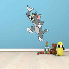 Tom and Jerry Cat Mouse Cartoon Kids Baby Room Wall Decor Sticker Decal 16"X24"
