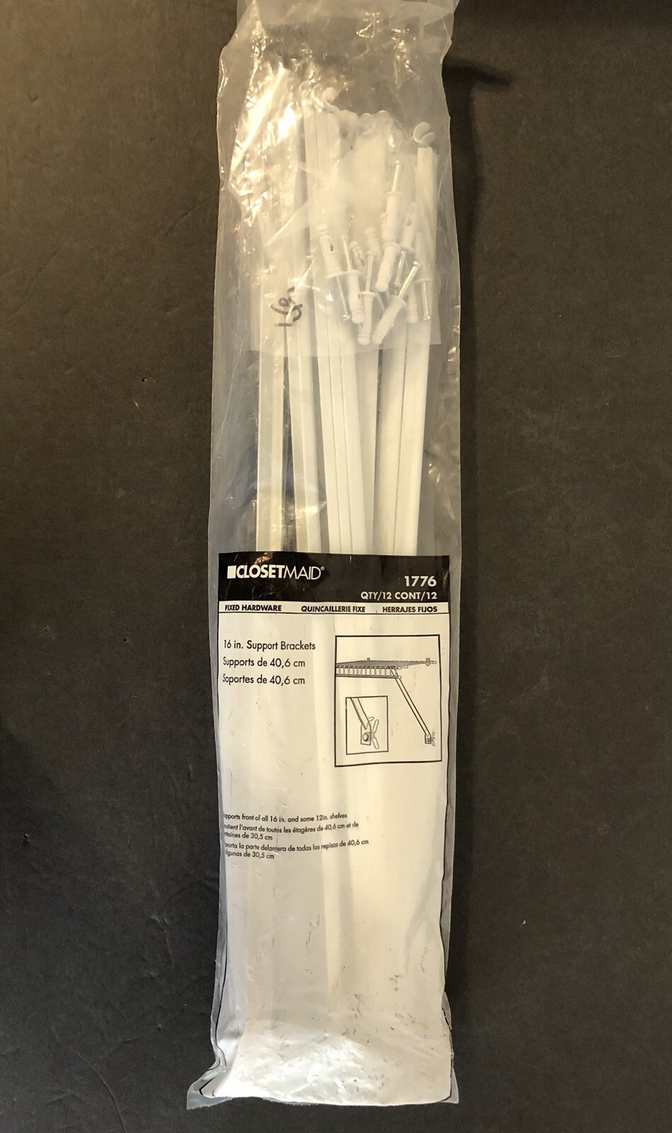 ClosetMaid 16 In. White Shelving Support Bracket (12Pack) 1776