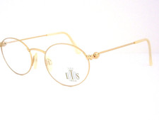 TURA Mod. 752 GLD Women's Gold Metal Eyeglass Frames with Lotus Hinge Japan NOS