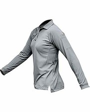 Vertx Women's Coldblack Long Sleeve Polo, Light Grey, XL