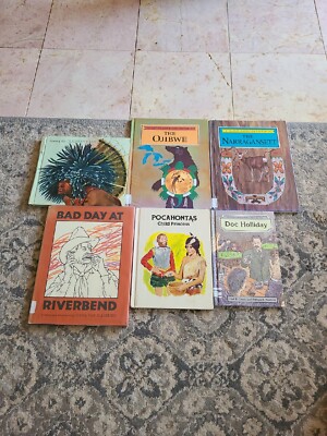 Childrens Indian & Western Book Lot of 6: Native American People, Doc Holliday, 