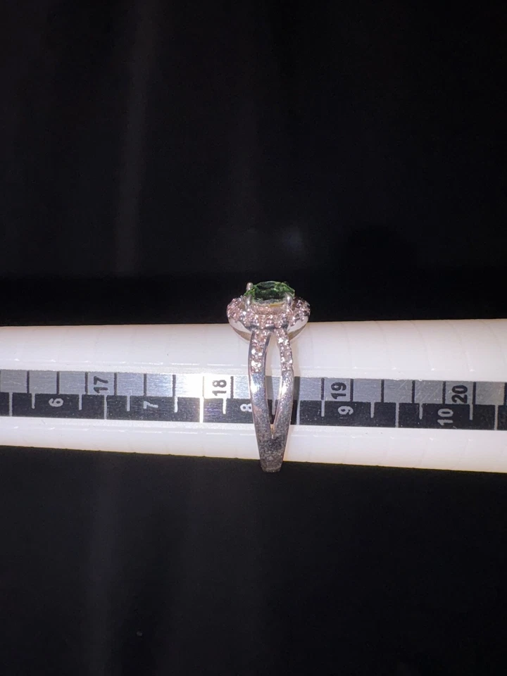 Hermoso anillo piedra natal peridoto FJ talla 8 Foto 4 de 4