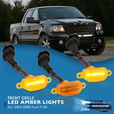 For 2004-2008 Ford F150 Front Bumper LED Amber DRL Lights Replacement