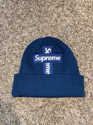 Supreme Cross Box Logo Beanie Navy | eBay