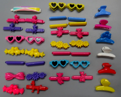 Lot of Vintage 80s/90s Plastic French Hair Clips Barrettes, Pairs & Singles Plastic Barrette Lot - Etsy main image 4