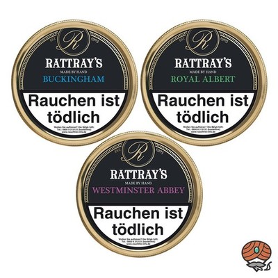 Rattray´s Pfeifentabak PROBIERSET Buckingham, Royal Albert, Westm. Abbey 3x 50g