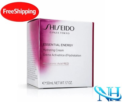 New Shiseido Essential Energy Hydrating Cream 1.7oz (50ml) Hyaluronic Acid Red