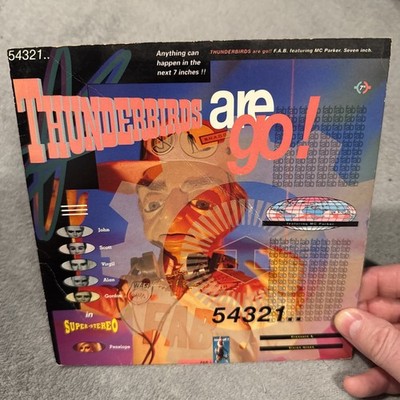 F.A.B MC PARKER Thunderbirds Are Go! 1990 UK 7'' vinyl single Barry Gray