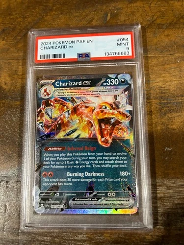 Pokemon 2024 Paldean Fates CHARIZARD EX #054 PSA 9 MINT RARE 6