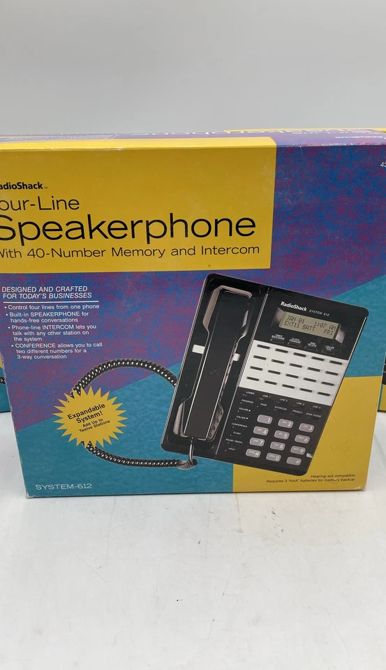 RadioShack Altavoz Cuatro Líneas con 40 Números de Memoria e Intercomunicador Lote de 3 NUEVO Foto 3 de 4