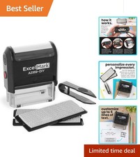 Personalized Self-Inking Rubber Stamp Kit - Create Your Address  Message Stamps