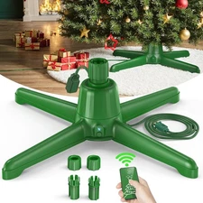 2024 Upgrade Rotating Christmas Tree Stand, UL Certified Adjustable Stands with