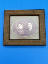 Vintage Framed Picture Of Couple Miniature 