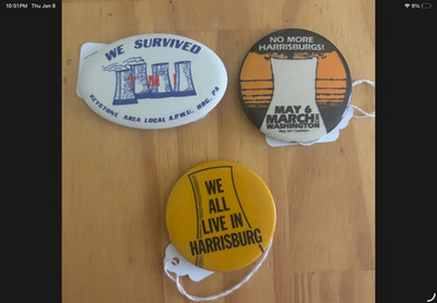 Three Mile Island TMI Protest Buttons Lot   Nuclear Harrisburg History