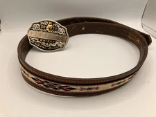 Montana Silversmiths Pendleton Whisky 2014 Buckle Western Belt Size 44