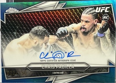 2026 Topps Chrome Ufc Chris Padilla Auto /150 Blue Refractor