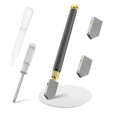 Glass Cutter, Upgrade Glass Cutter Tool, Pencil Style Oil Feed Carbide Tip fo...