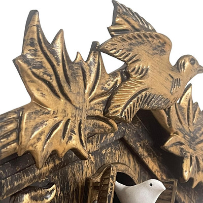 Chiming Cookoo Clock Brown Vintage Bird Flapping Cuckoo Clocks Volume Adjusta...