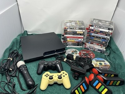 Sony Playstation 3 PS3 Slim CECH-2101A Console Bundle w/29Games,2Controllers ++