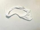 Men's Size L (USA-M) Sheer See Through T-Back Thong - White - Waffled Fabric — photo 8