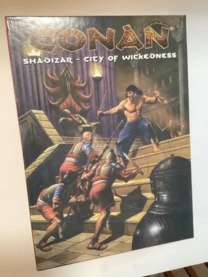 Conan RPG Shadizar City of Wickedness Box Set Complete Mongoose New Open Box - Image 1 of 3