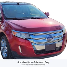For Ford Edge 11-14 4-Pc Chrome Polished 8x6 mm Horizontal Billet Main Grille