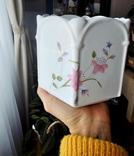 Vintage C.T.M. Staffordshire Hexagonal Planter - Floral Fine Earthenware UK