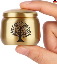 Kleine Urne für Menschliche Asche aus Messing,Mini Andenken Mit Eingraviertem 