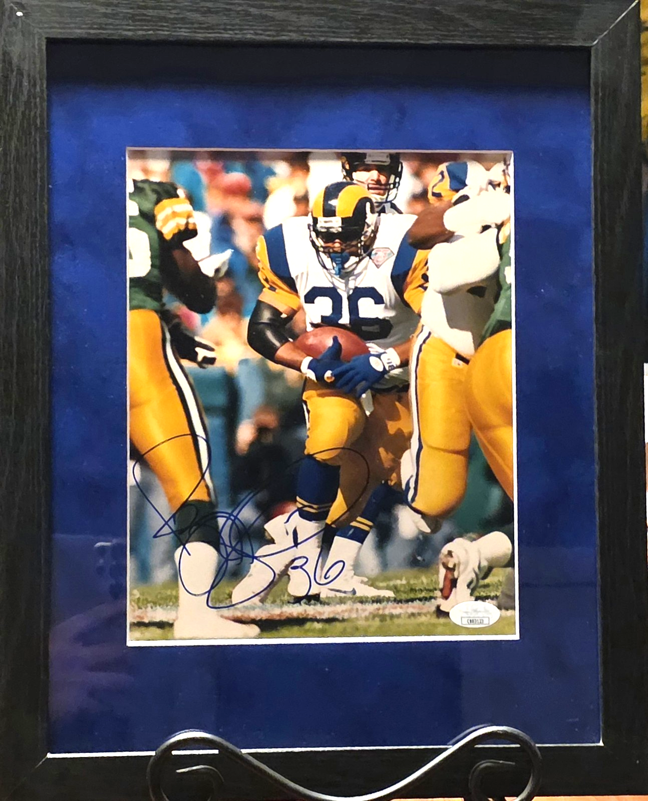 Jerome Bettis Autographed Signed Los Angeles Rams HOF Framed 8x10 Photo JSA COA 