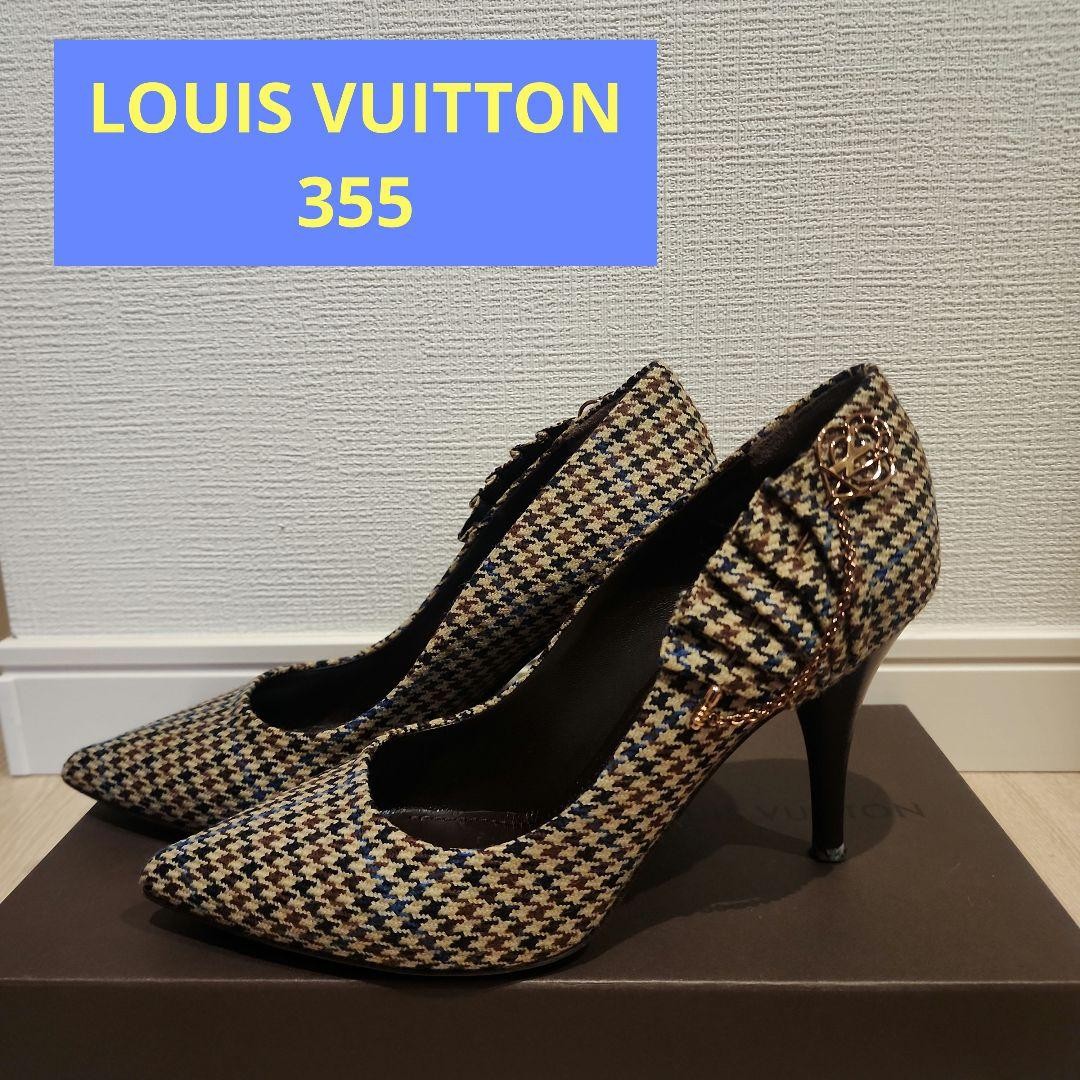 LOUIS VUITTON Heel Pumps Canvas Multicolor EU 35.5 135328K Authentic