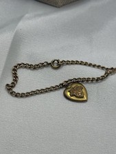 Antique Gold Filled Charm Sweetheart Bracelet