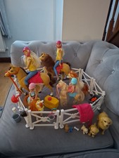 large Barbie And Chelsea Horse Joblot With Horses ,dolls And Accessories