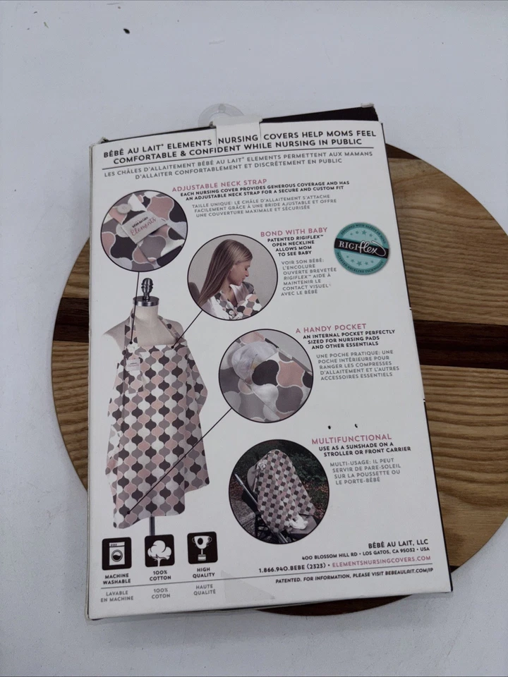 Nueva funda de enfermería Bebe Au Lait The Original - bronceada, blanca, rosa Foto 3 de 3